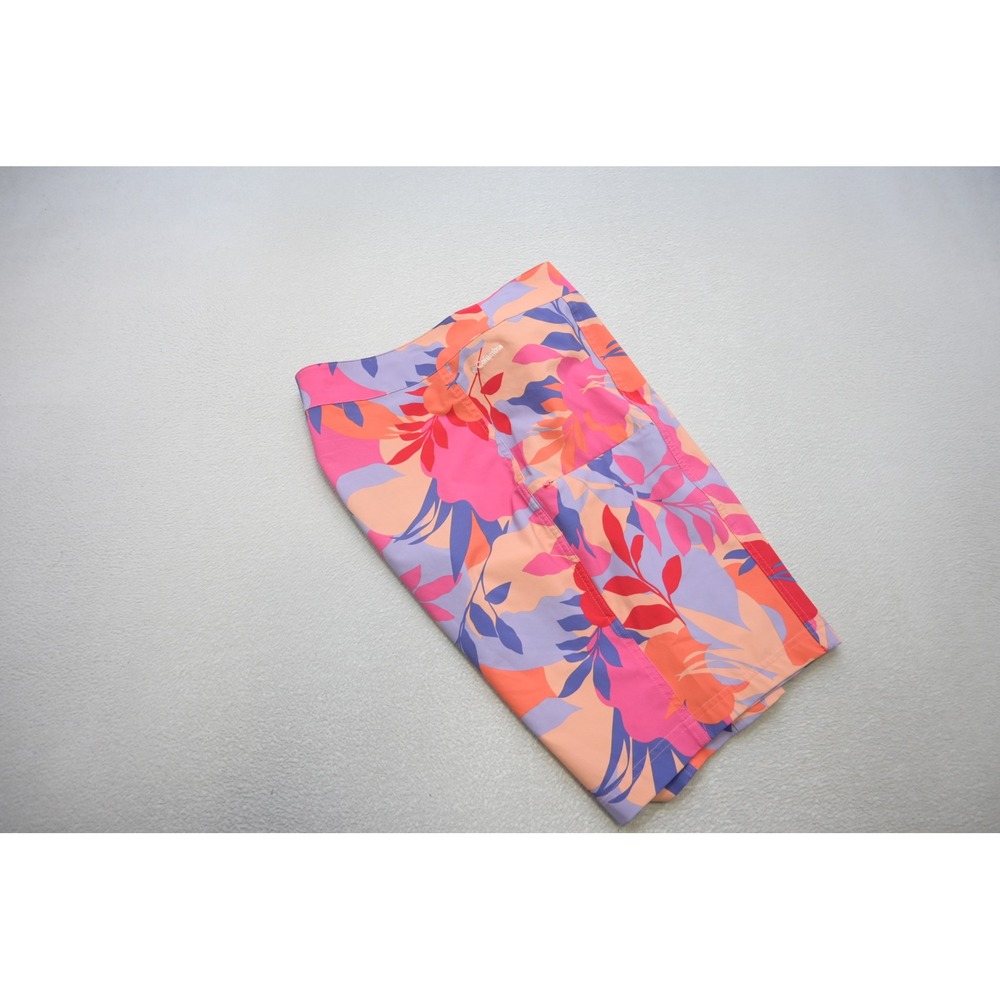 Columbia Board Shorts Mens XL Pink Floral Tropical Lace Up Swim Trunks Excellent